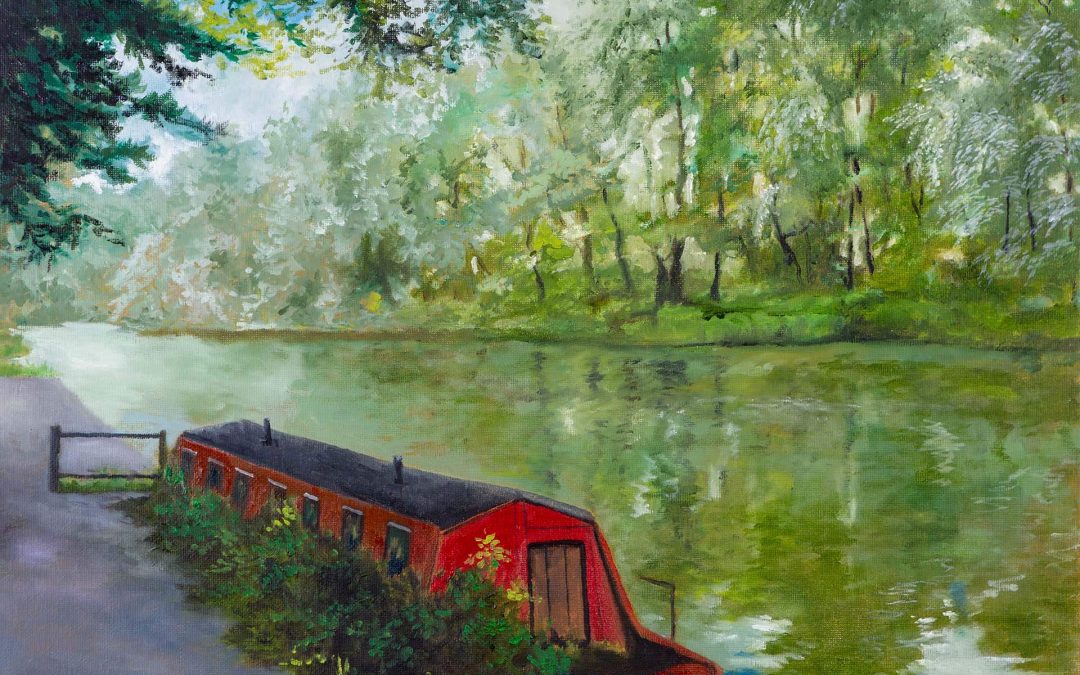 Barge on the Thames, near Sonning.