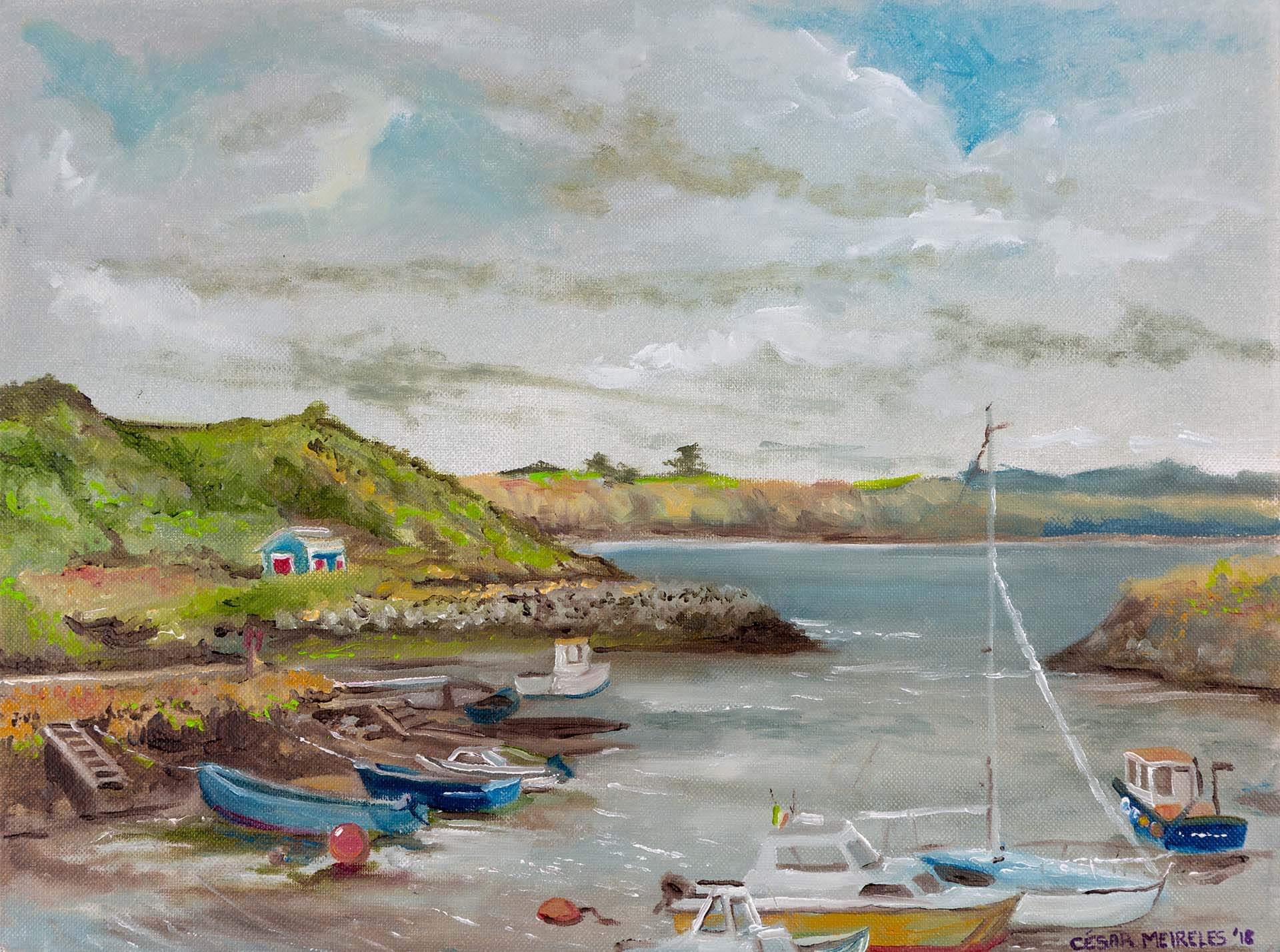 cesar meireles art - Rosslare harbour - wexford - fine art prints
