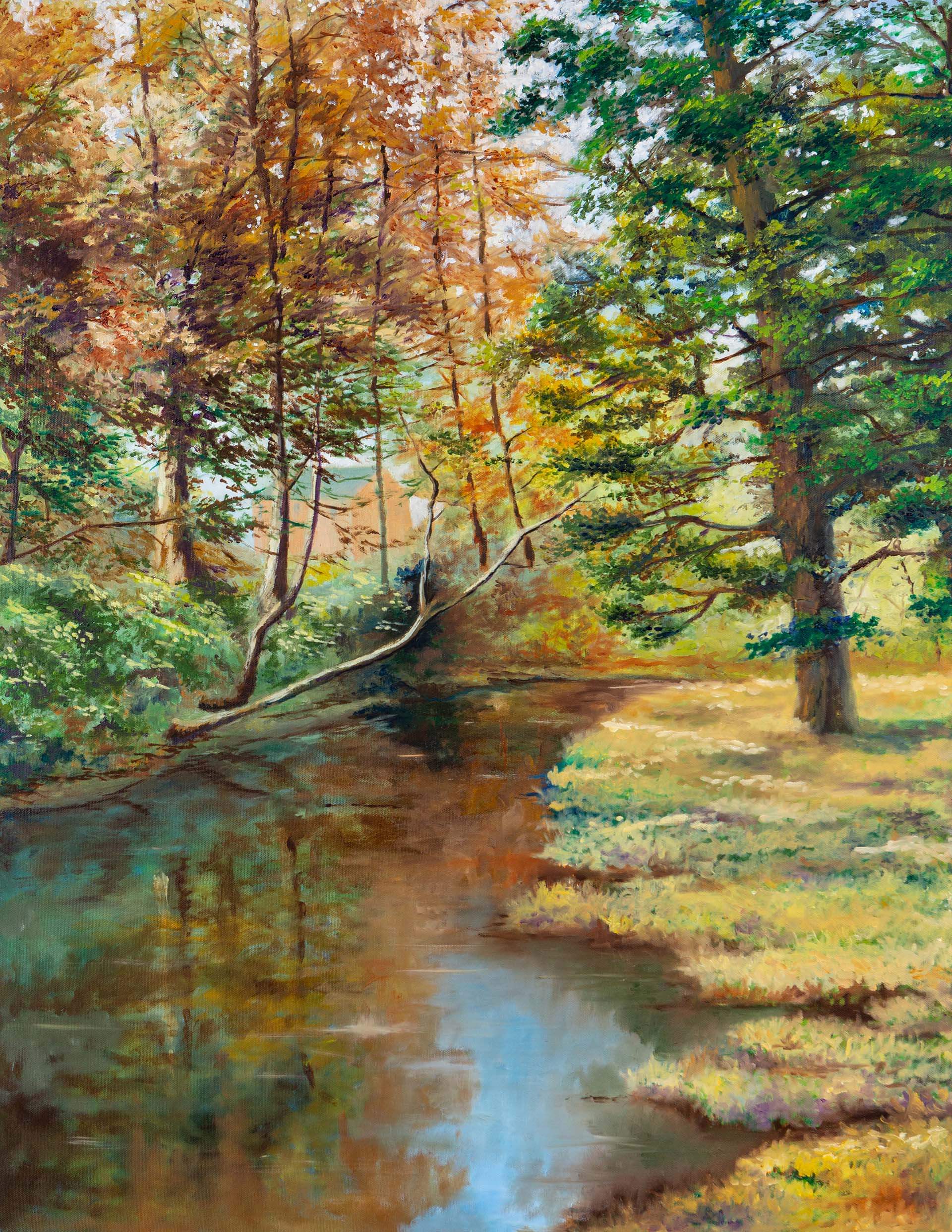 cesar meireles art - summer afternoon by the stream - fine art print
